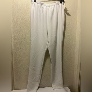 Allie Coosh Pants Womens Sophia Pull on Dress pants in white size XP $225